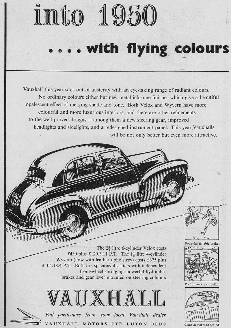 Illustration for article titled British Postwar Car Ads